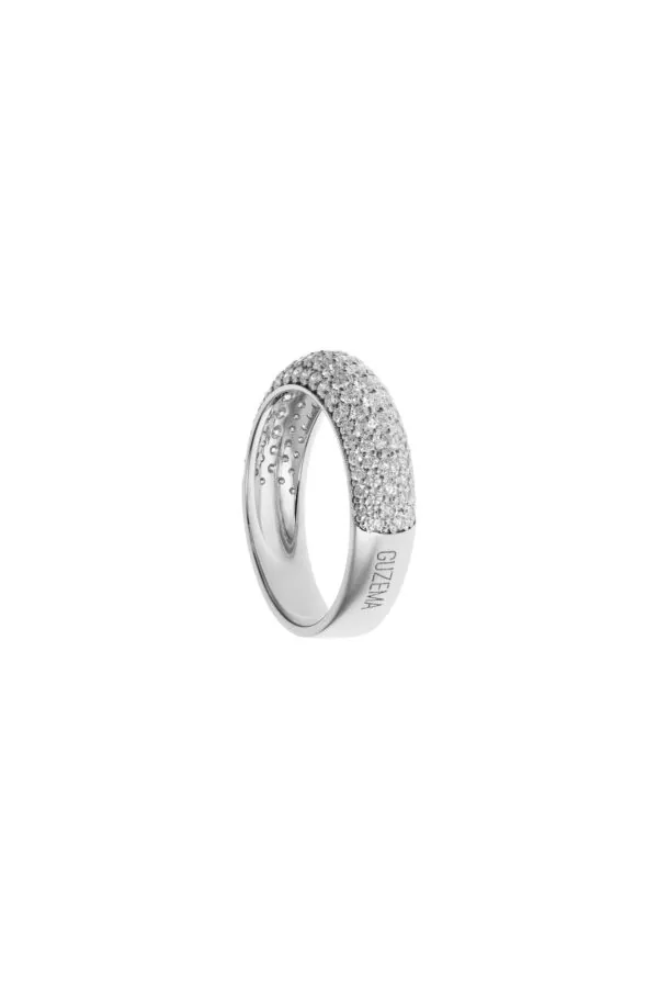 Rings Pave Diamond Ring, white gold with luxury craftsmanship from Guzema
