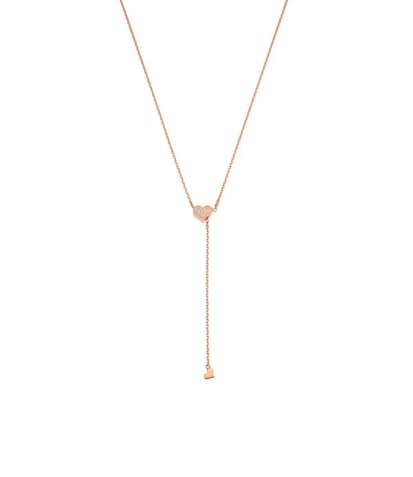 Necklaces Heart Transformer Necklace, diamonds, rose gold with fast delivery from Guzema
