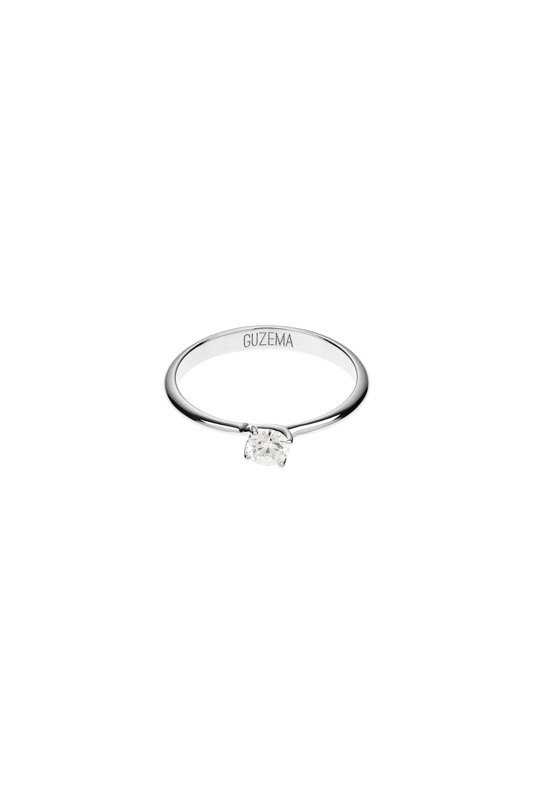 Rings Solo Diamond Beaded Ring, white gold with modern design available now