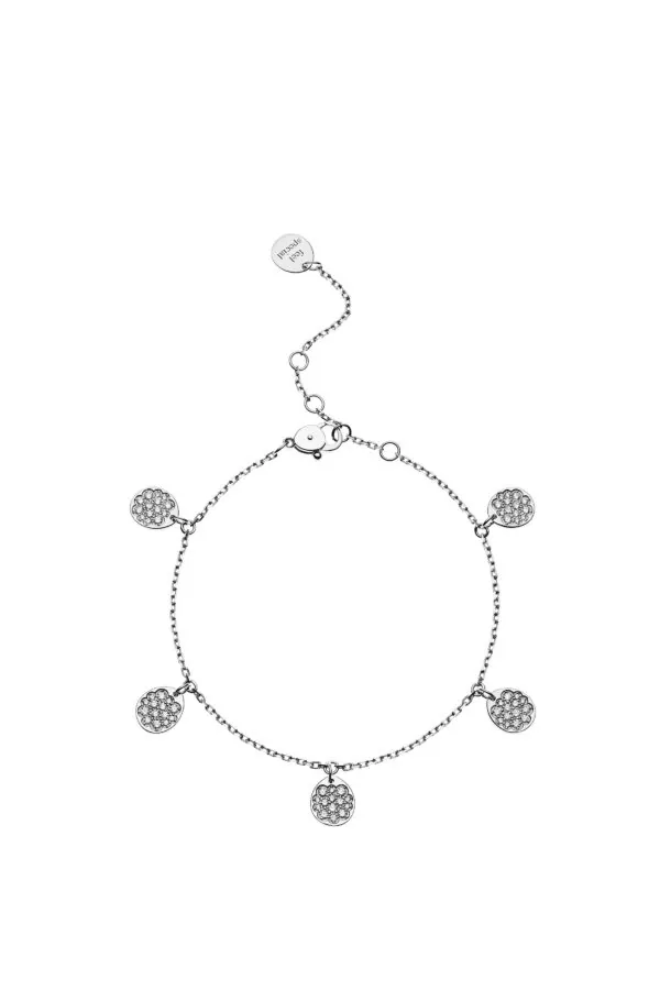 Bracelets Flat Quintet Bracelet, diamonds, white gold for everyday elegance
