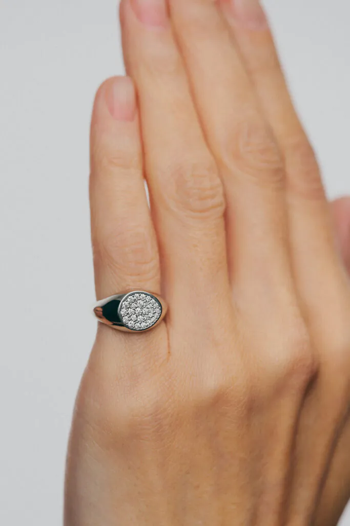 Rings Signet Ring, diamonds, white gold available online with expert craftsmanship