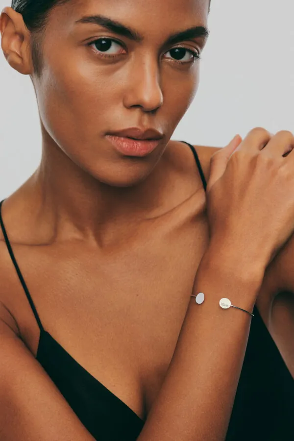 Bracelets Flat Bracelet, white gold for everyday elegance