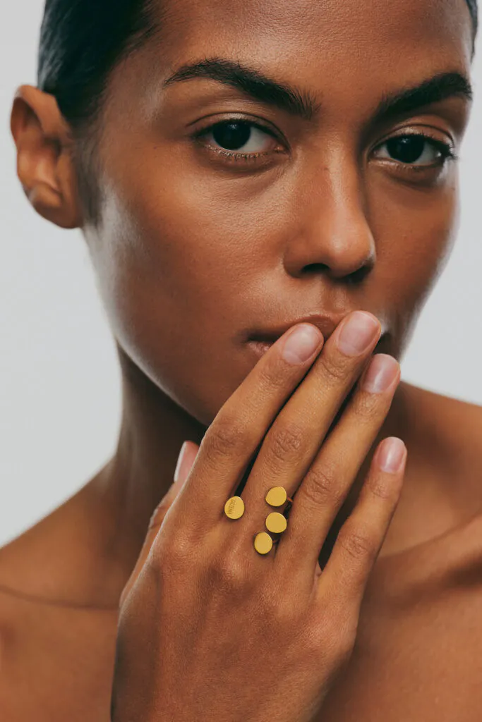 Rings Petal Flat Ring, yellow gold with modern design available now