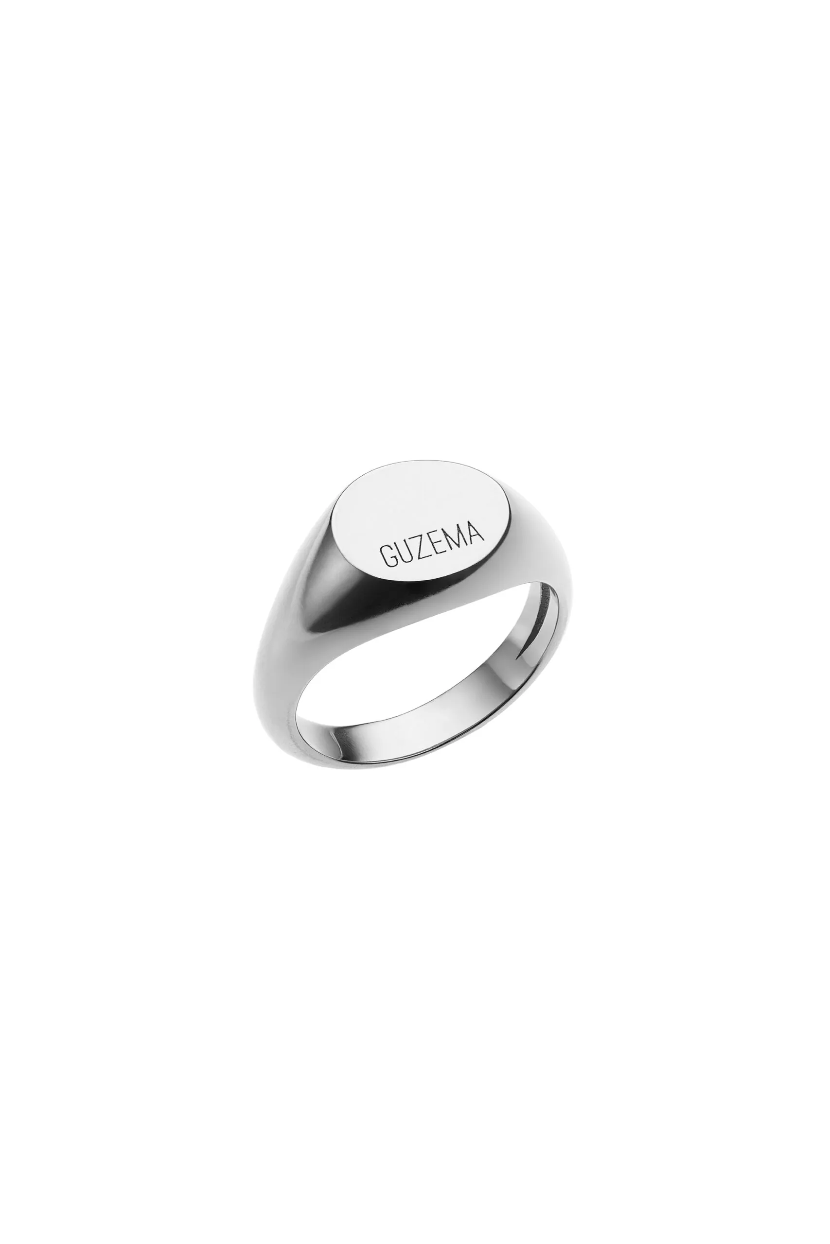 Rings Signet Ring, white gold with modern design available now