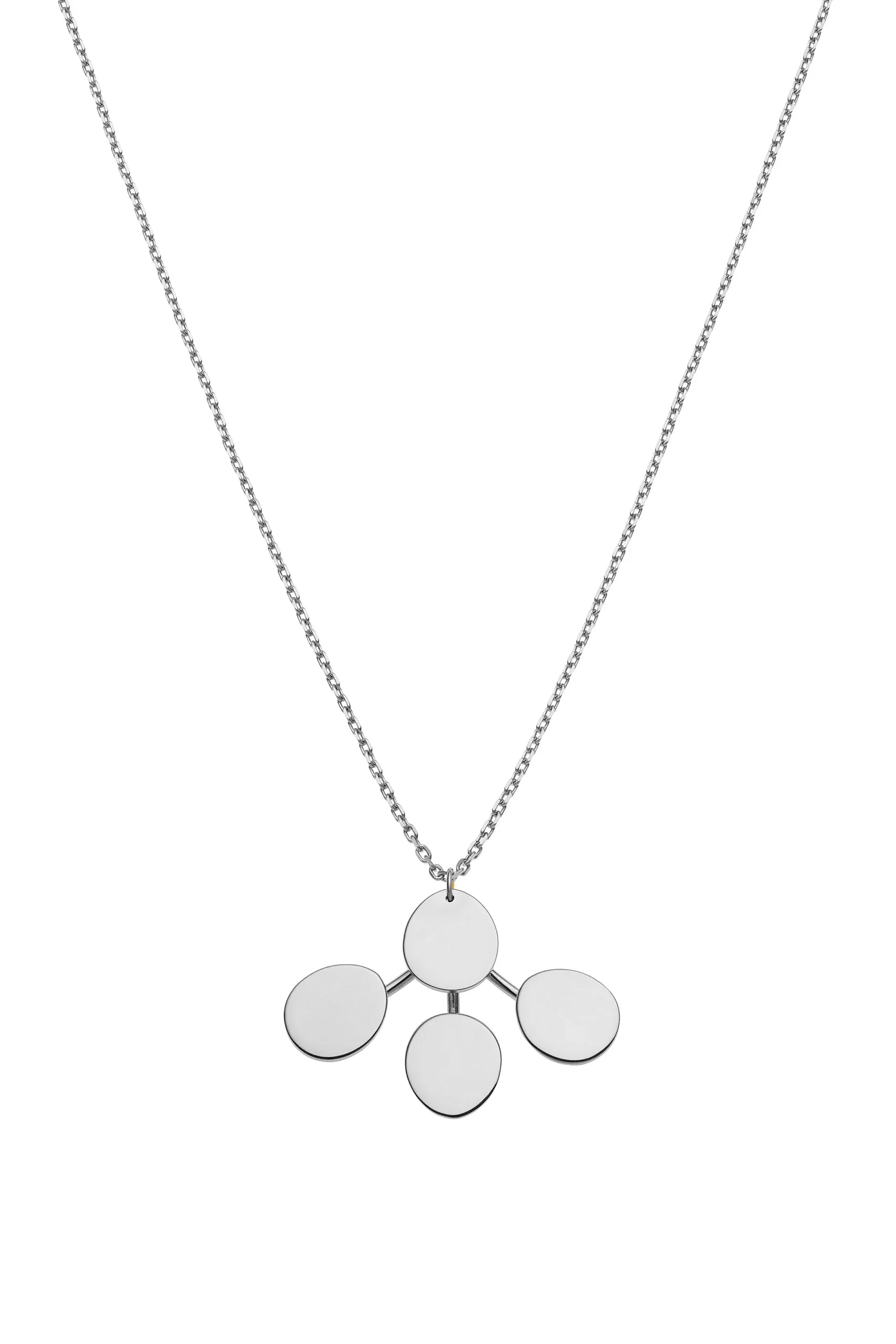 Necklaces Petal Flat Necklace, white gold with fast delivery from Guzema