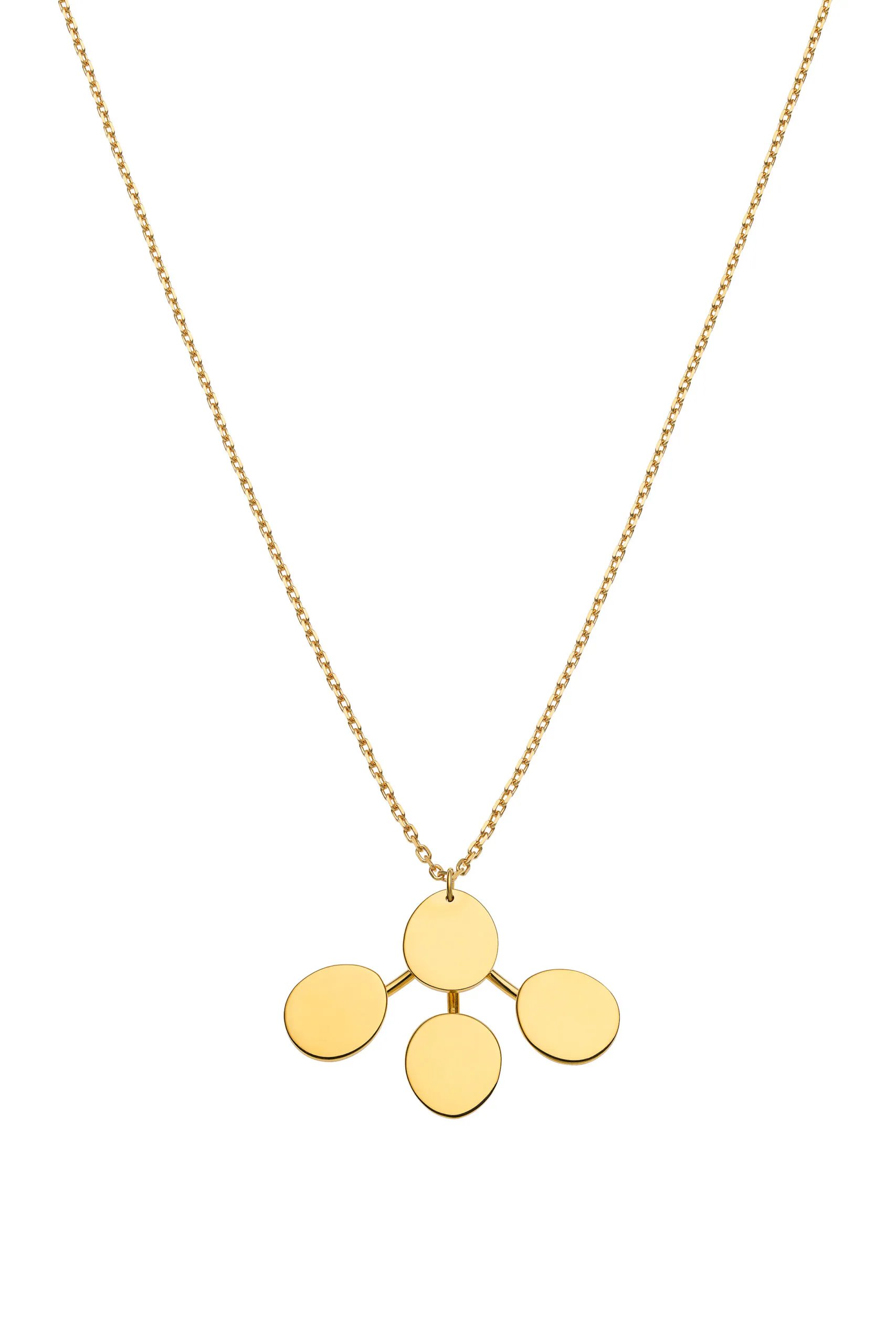 Custom Necklaces Petal Flat Necklace, yellow gold for a luxurious style