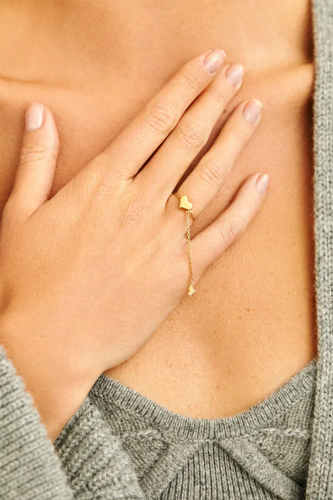 Rings Heart Transformer Ring, yellow gold with luxury craftsmanship from Guzema