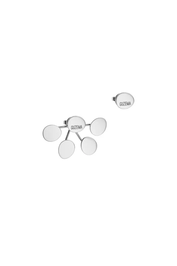 Earrings Bold Quintet Flat Earrings, white gold for stylish and elegant looks