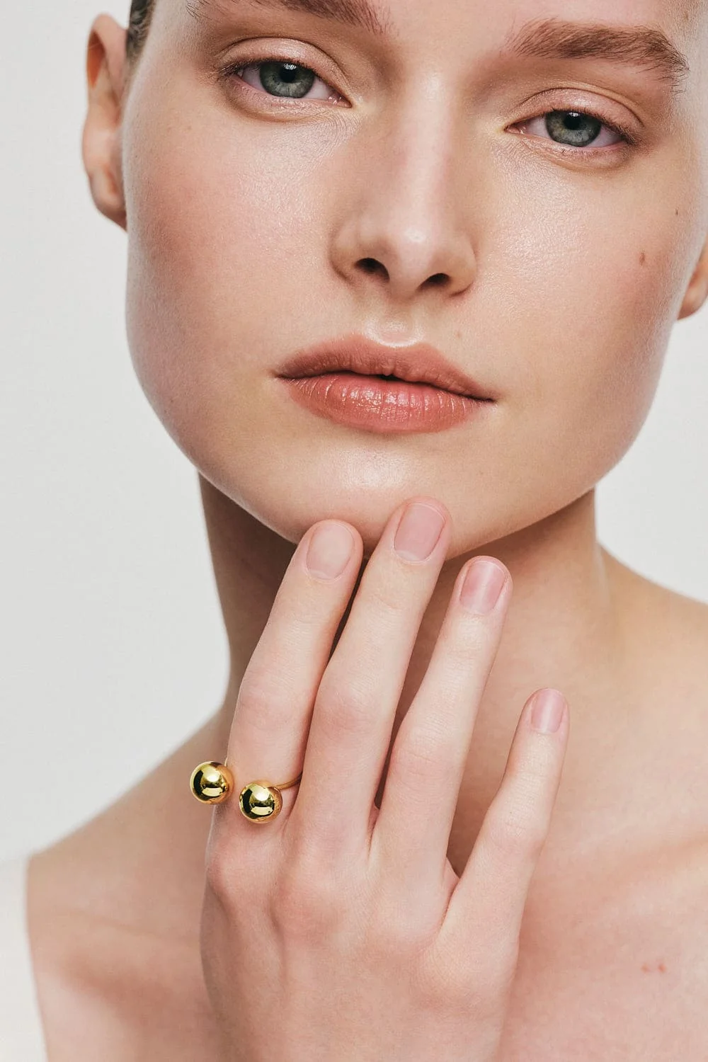 Rings Bold Duo Orb Ring, yellow gold available online with expert craftsmanship
