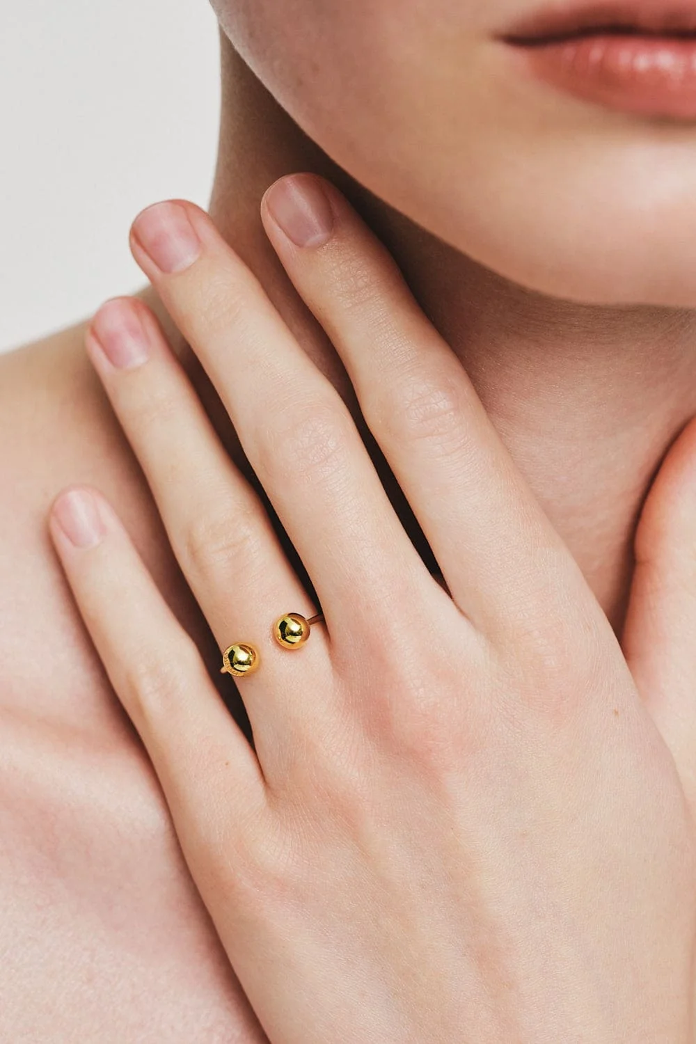 Rings Duo Orb Ring, yellow gold available online with expert craftsmanship