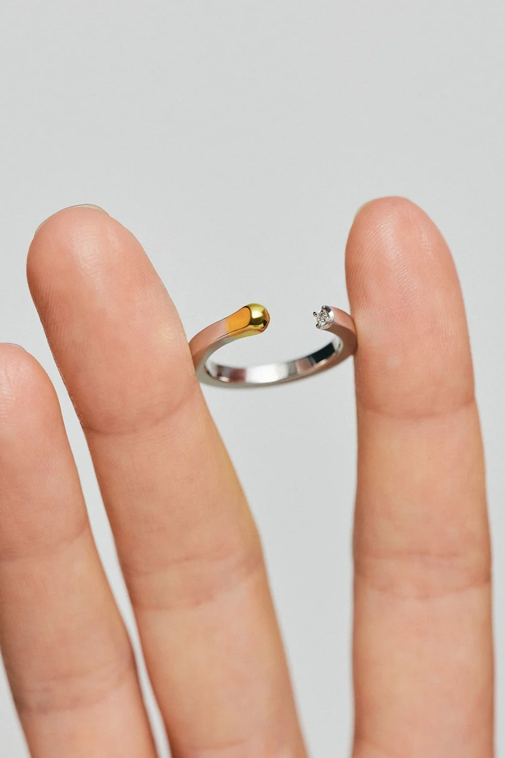Rings Match Ring, diamond, white gold with luxury craftsmanship from Guzema