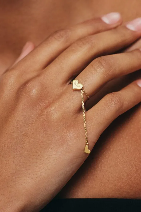 Rings Heart Transformer Ring, yellow gold with modern design available now