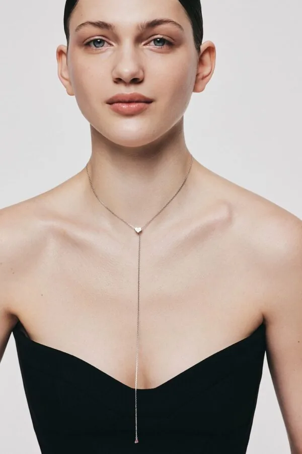 Exclusive Necklaces Heart Transformer Necklace, white gold from Guzema