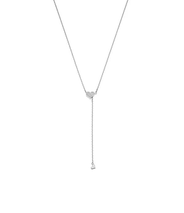 Custom Necklaces Heart Transformer Necklace, diamonds, white gold for a luxurious style