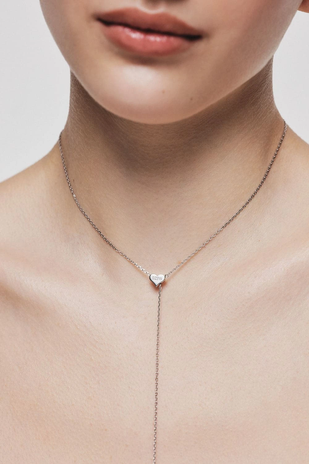 Exclusive Necklaces Heart Transformer Necklace, white gold from Guzema