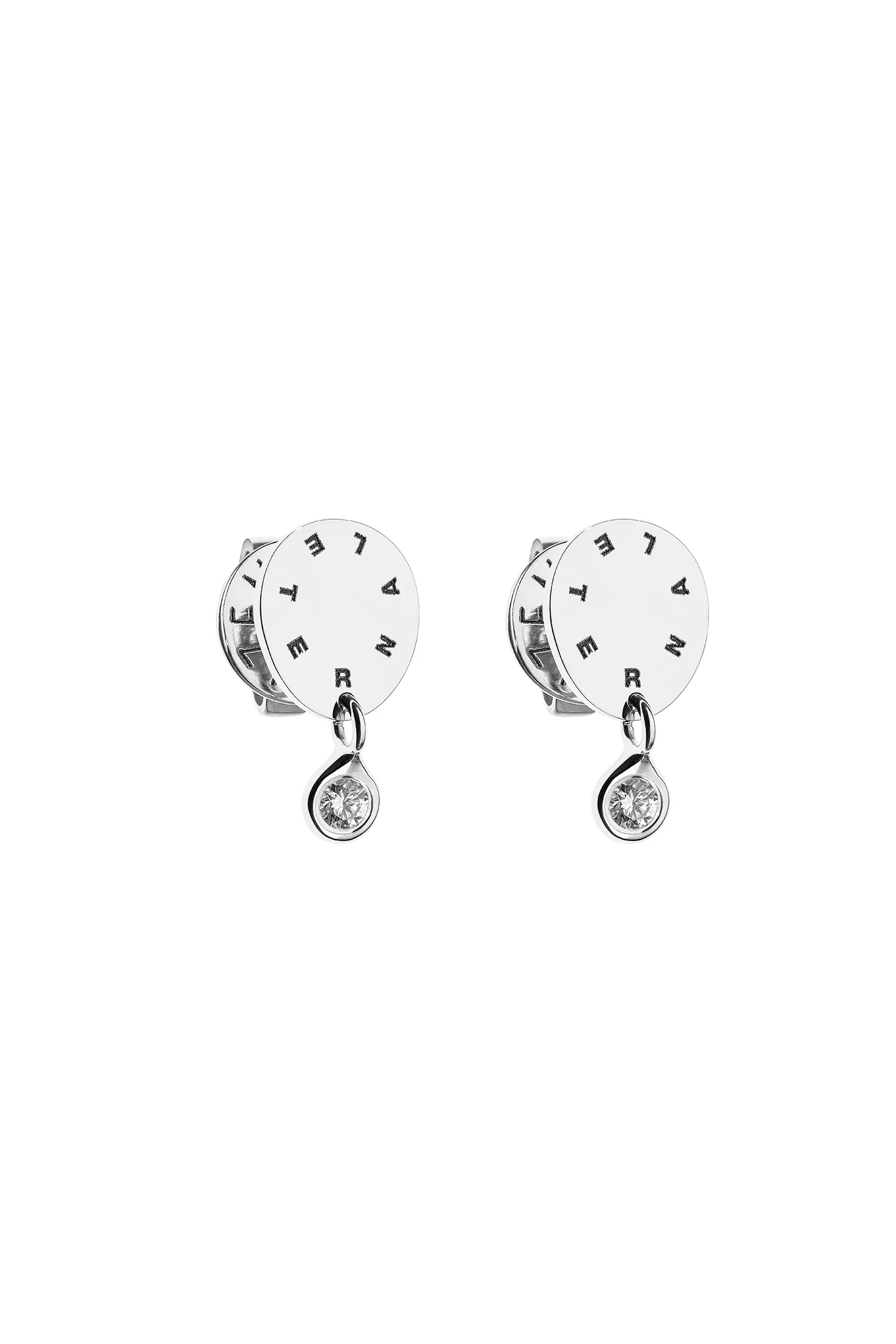 Earrings Solo Diamond Eternal Earrings, white gold with timeless design by Guzema