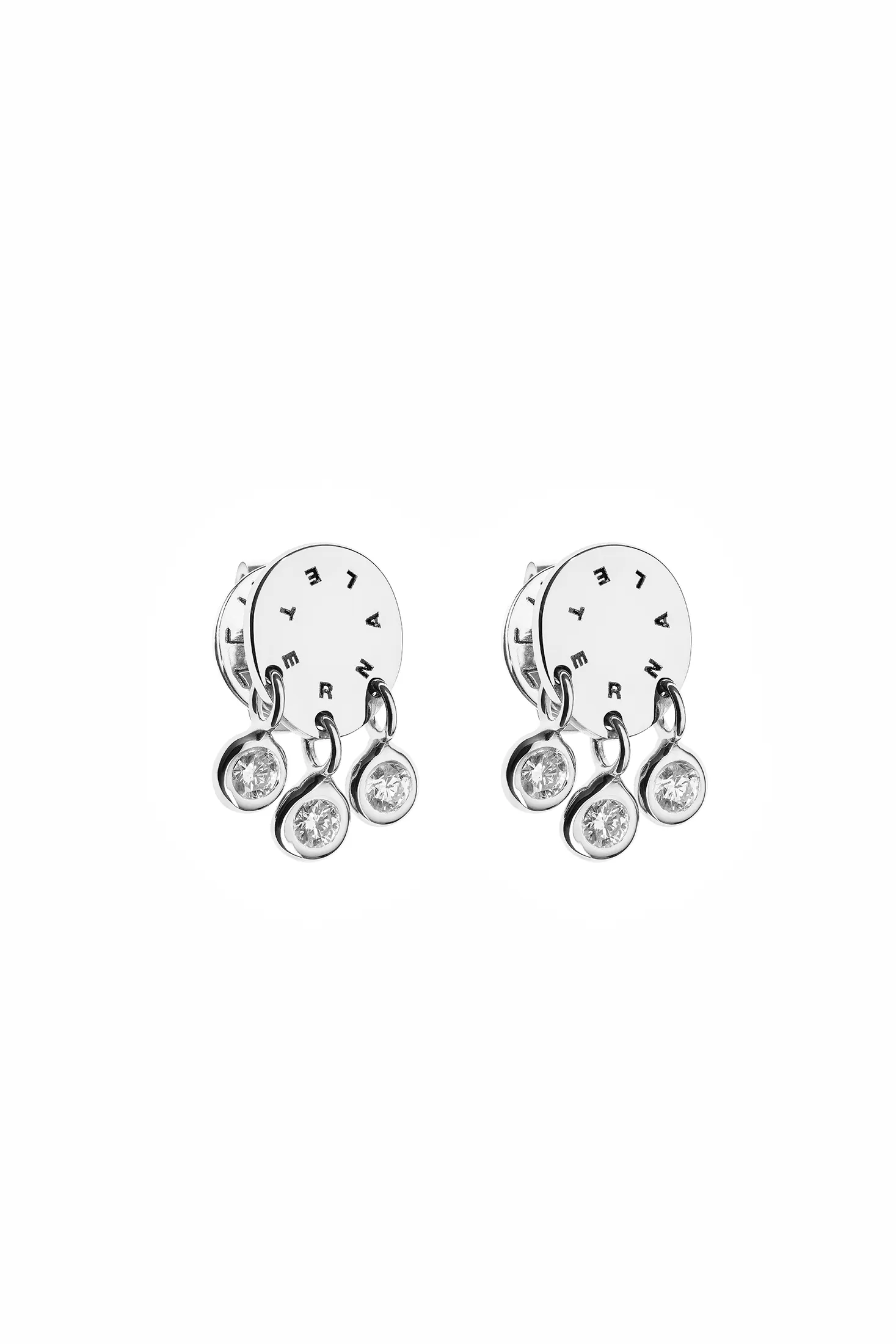 Earrings Trio Diamonds Eternal Earrings, white gold for stylish and elegant looks