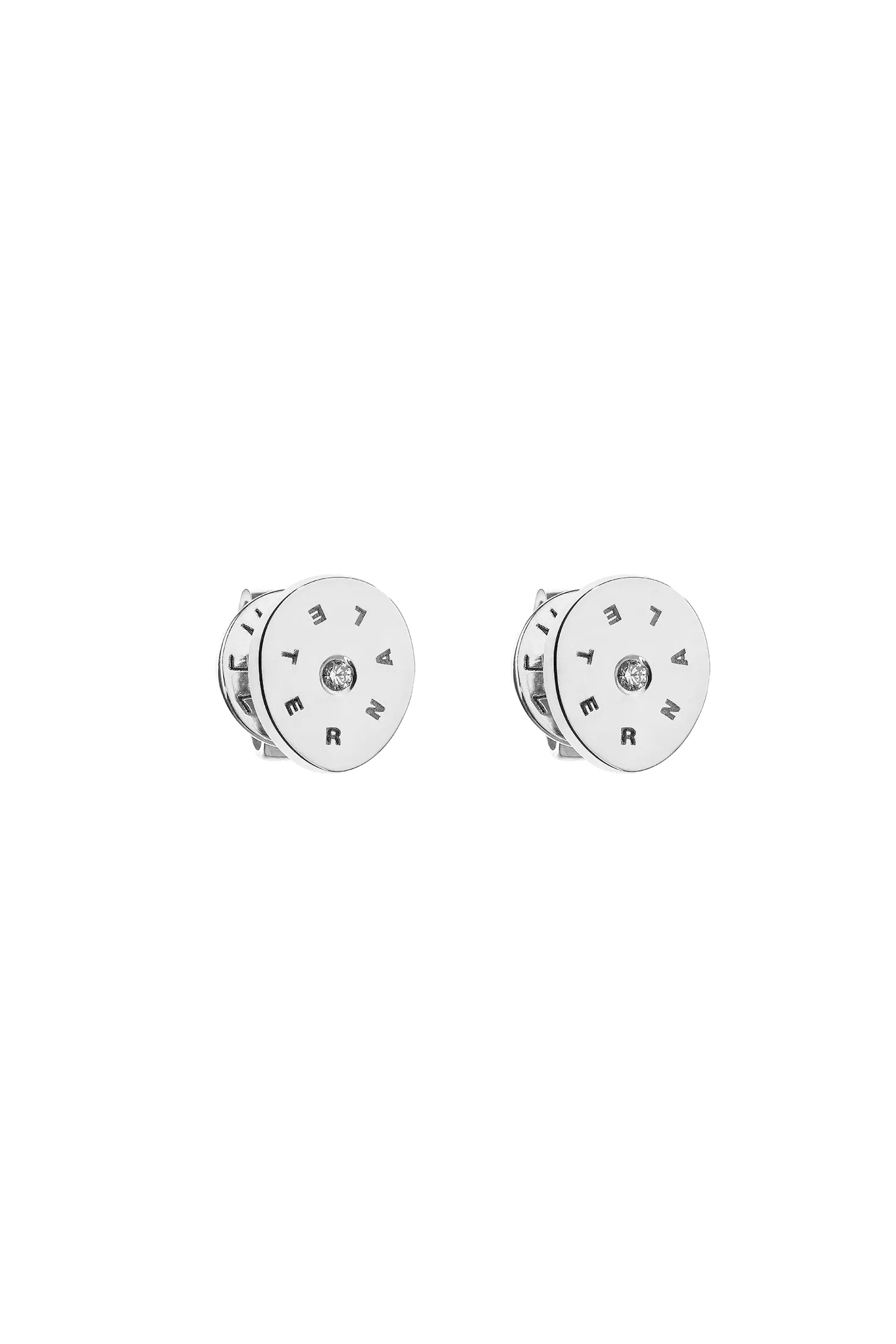 Earrings Flat Eternal Earrings, diamonds, white gold for stylish and elegant looks