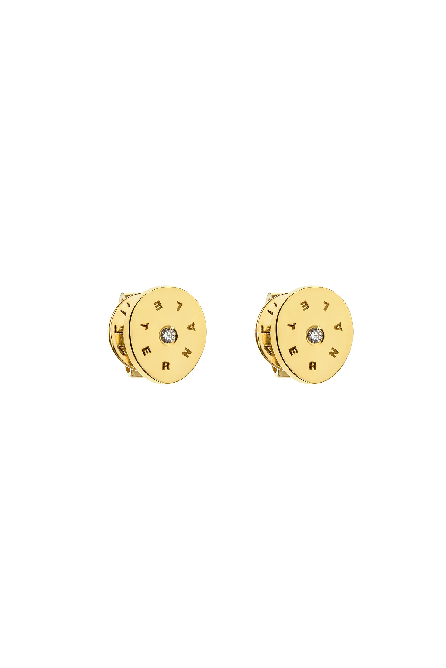 Earrings Flat Eternal Earrings, diamonds, yellow gold for a unique and sophisticated look