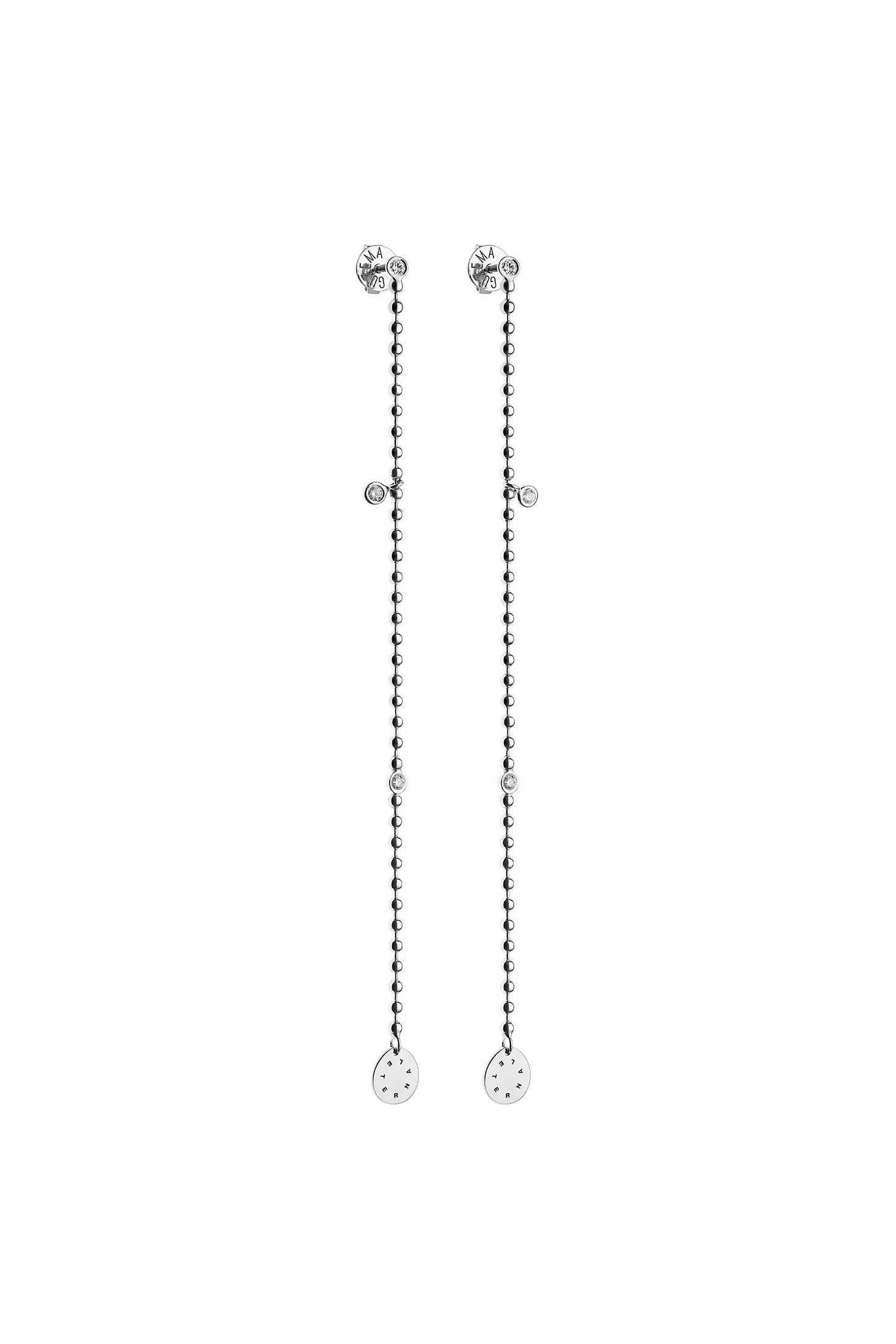 Earrings Lata Chain Eternal Earrings, diamonds, white gold for stylish and elegant looks