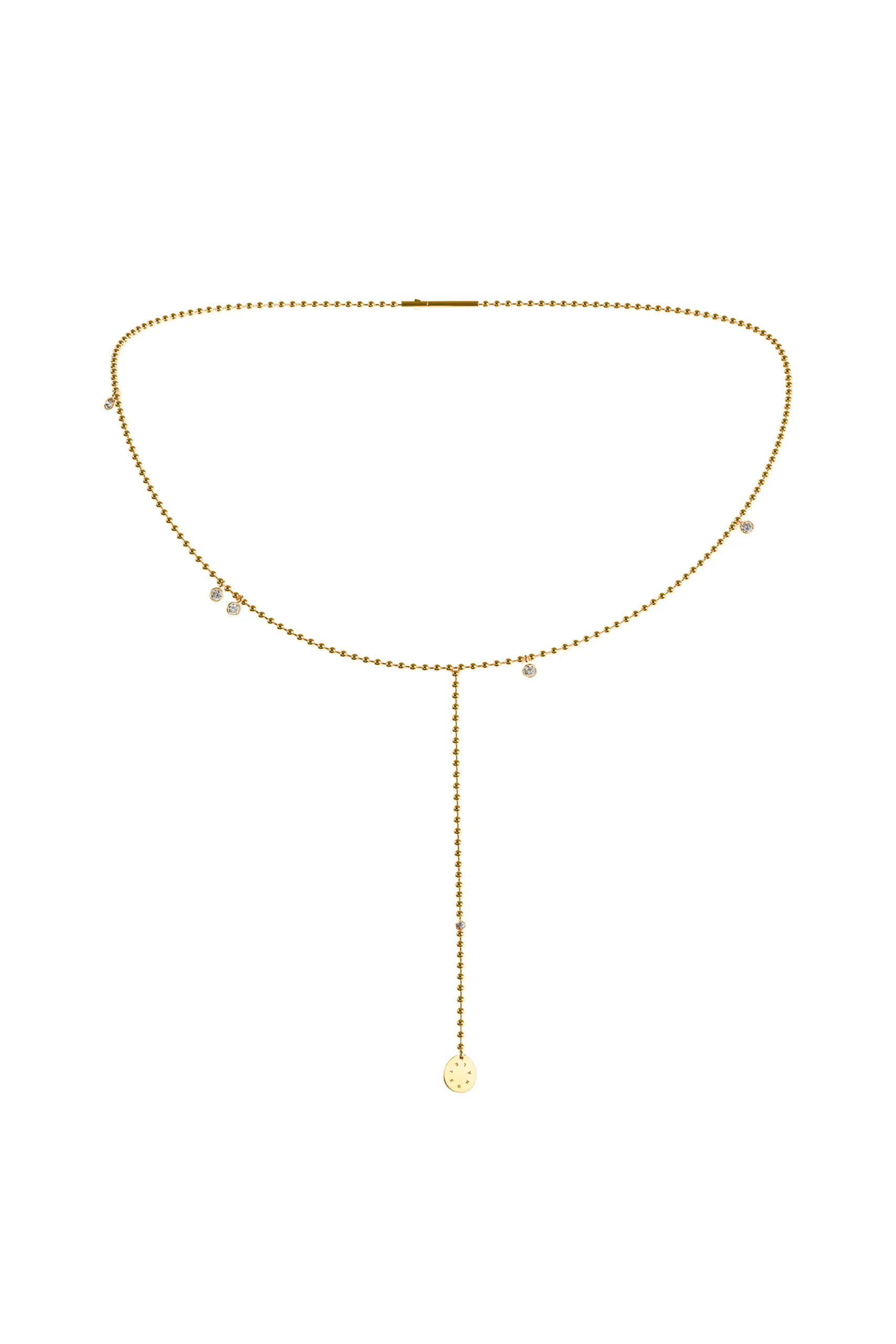 Necklaces Solo Flat Eternal Necklace, diamonds, yellow gold with fast delivery from Guzema