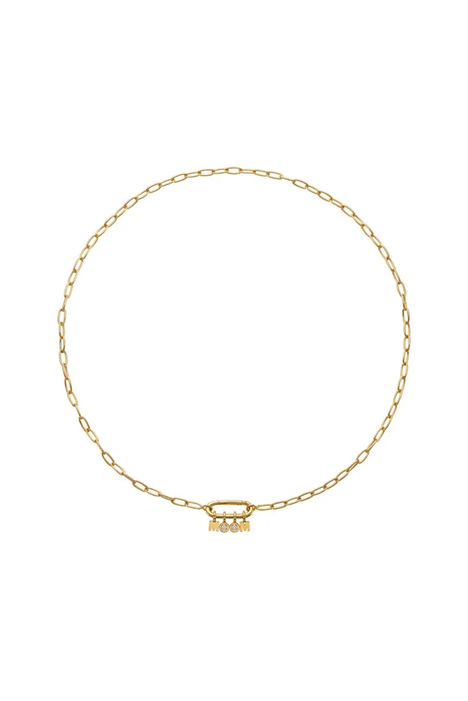 Necklaces MOM Necklace, diamond, yellow gold with fast delivery from Guzema