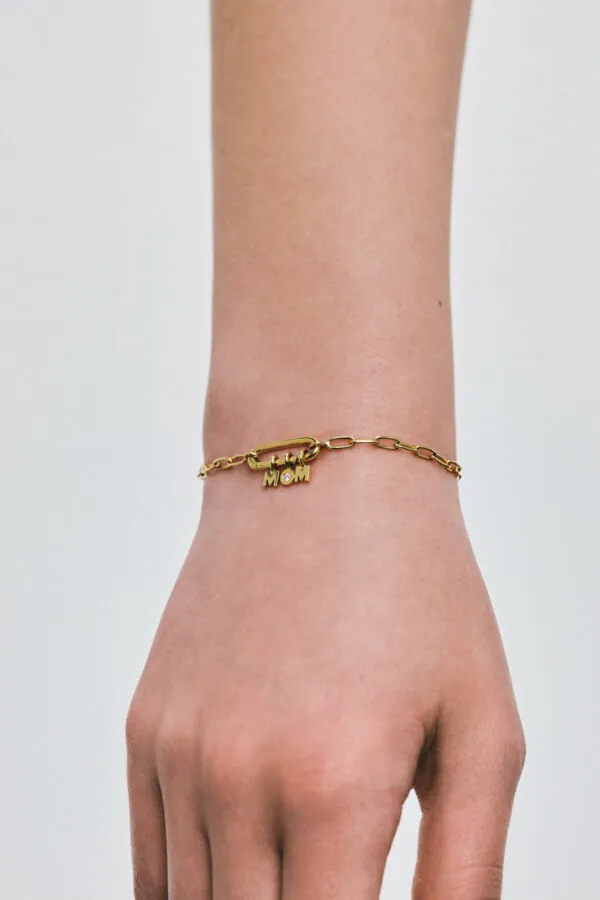 Bracelets MOM Bracelet, diamond, yellow gold for everyday elegance