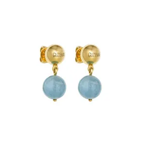 Celestial Blue Earrings, yellow gold