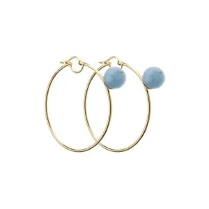 Celestial Blue Hoop Earrings
