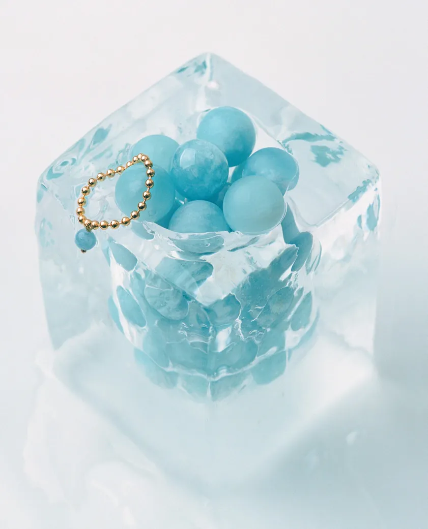 Rings Celestial Blue Pendant Ring with luxury craftsmanship from Guzema