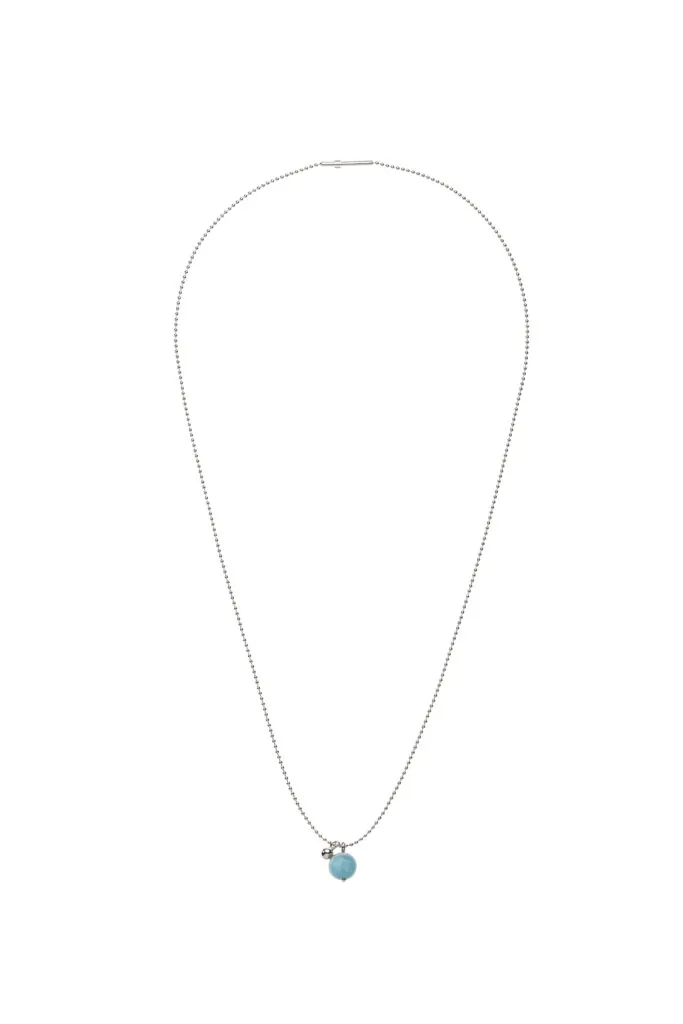 Necklaces Celestial Blue Charm Necklace, white gold with fast delivery from Guzema