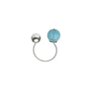 Duo Celestial Blue Ring, white gold
