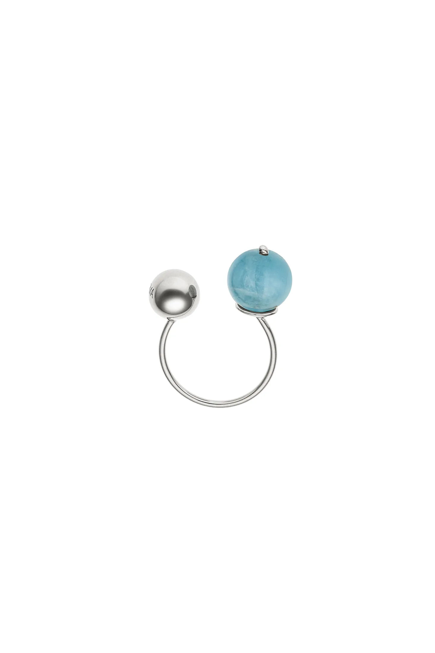 Rings Duo Celestial Blue Ring, white gold with luxury craftsmanship from Guzema