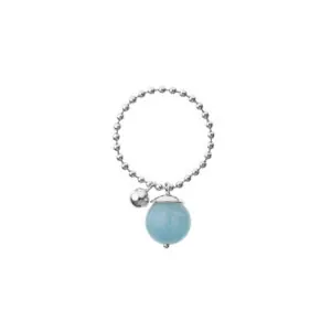 Celestial Blue Charm Ring, white gold