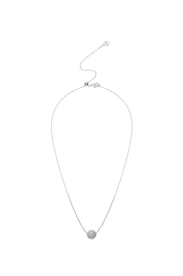 Necklaces Semi-Orb Necklace, diamonds, white gold with fast delivery from Guzema