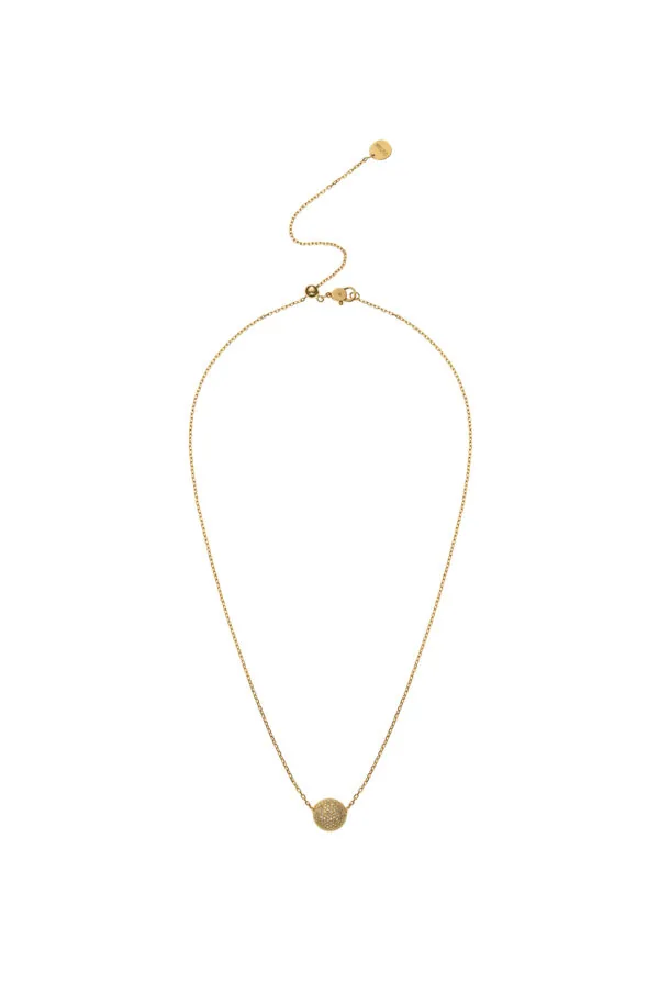 Custom Necklaces Semi-Orb Necklace, diamonds, yellow gold for a luxurious style