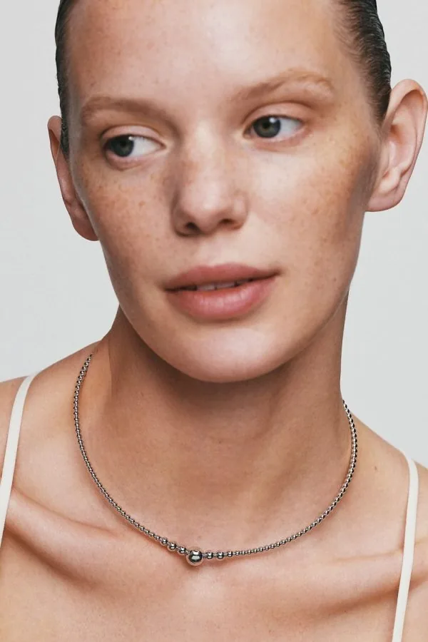 Exclusive Necklaces Bead Necklace, white gold from Guzema