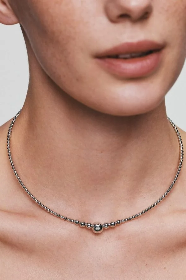 Necklaces Bead Necklace, white gold with fast delivery from Guzema