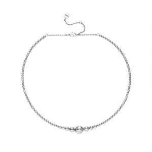Bead Necklace, white gold