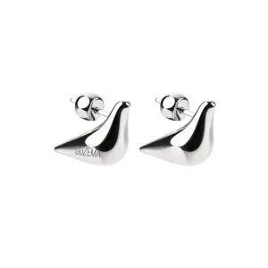 Bird Girl Stud Earrings, white gold