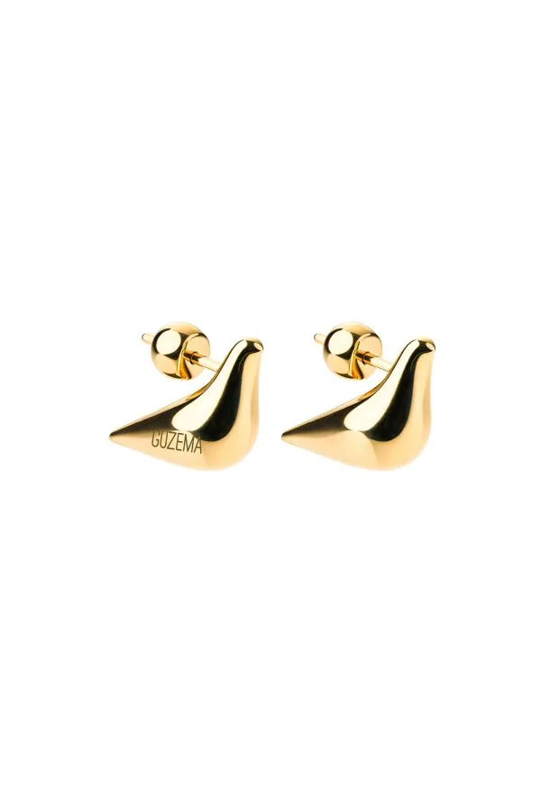 Earrings Bird Girl Stud Earrings, yellow gold for stylish and elegant looks