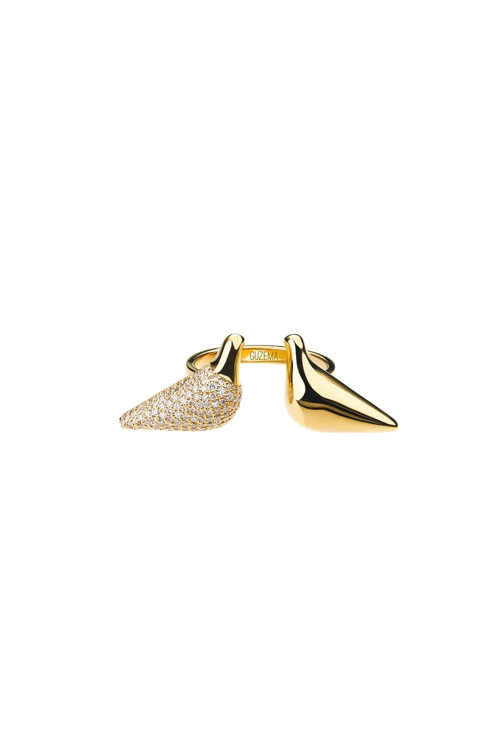Rings Bird Girl Ring, diamonds, yellow gold with luxury craftsmanship from Guzema