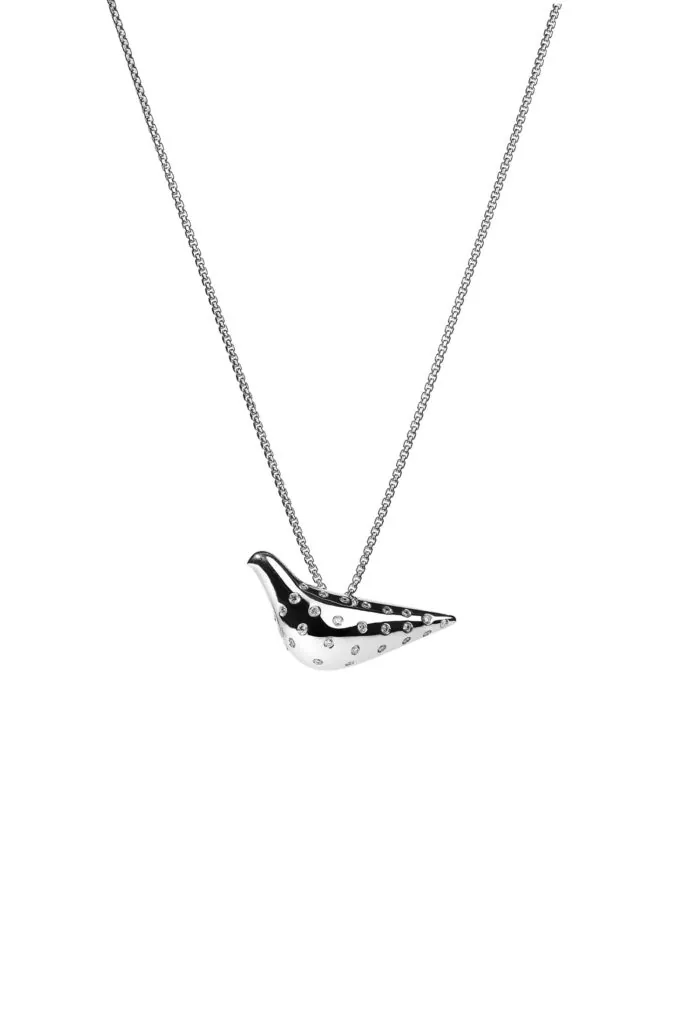 Bird Girl Pendant with Diamonds
