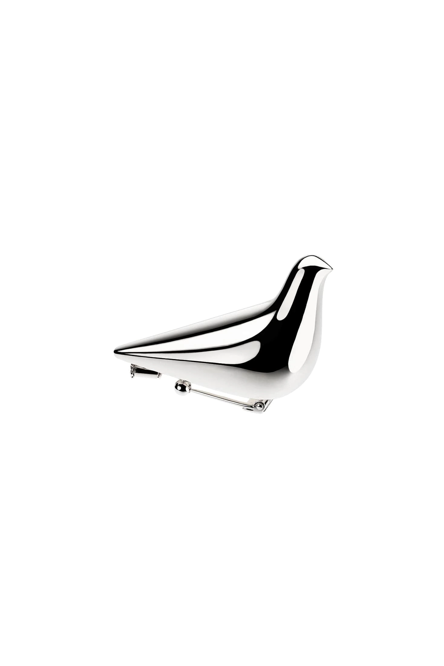 Brooches Bird Girl Sculptural Brooch, white gold for a sophisticated look