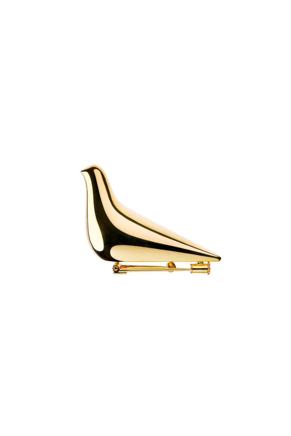 Brooches Bird Girl Sculptural Brooch, yellow gold for a sophisticated look