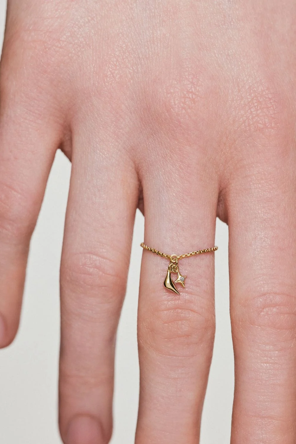 Rings Bird Girl Charm Ring, yellow gold with luxury craftsmanship from Guzema