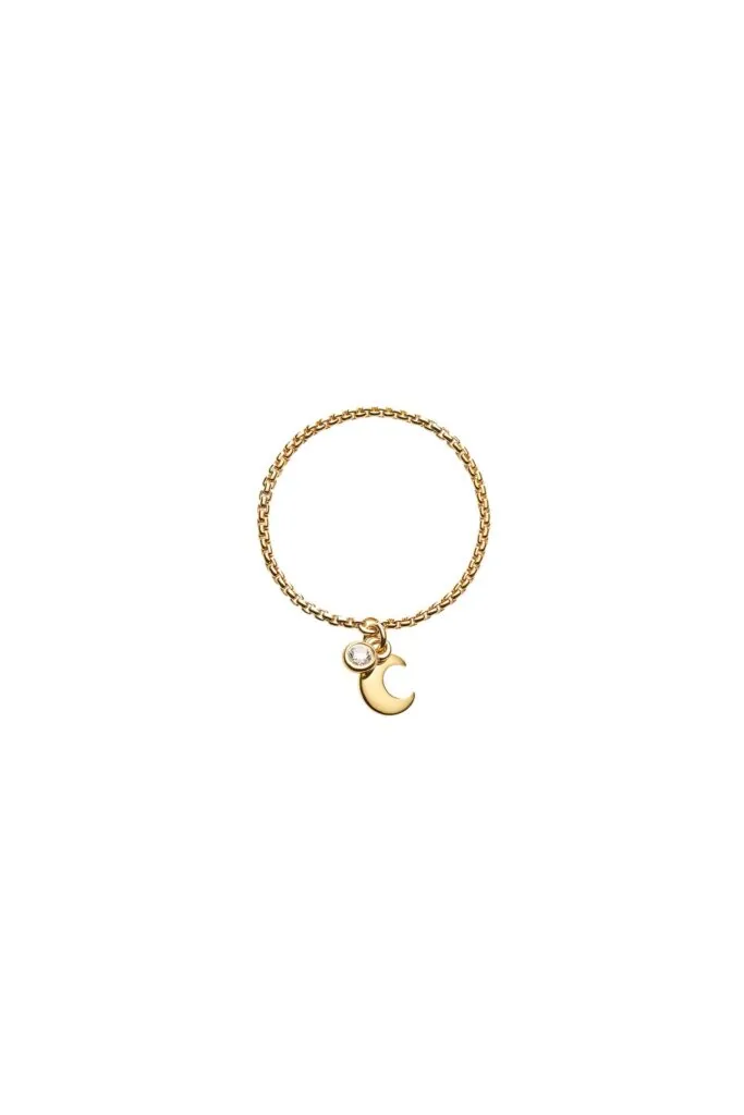 Moon Charm Ring