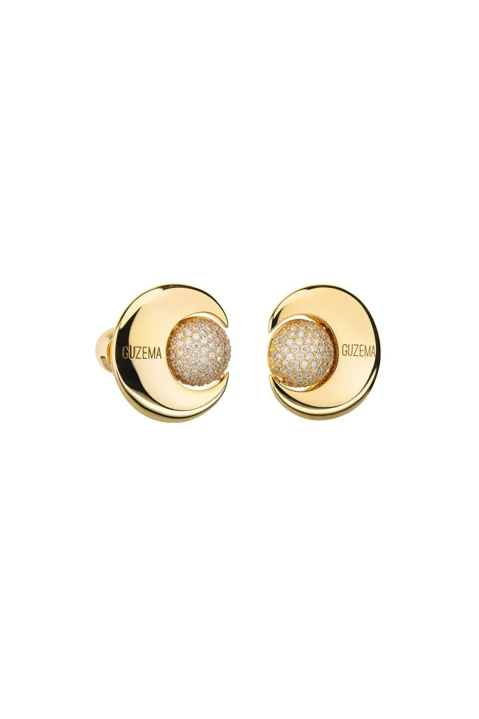 Moon and Sun Stud Earrings