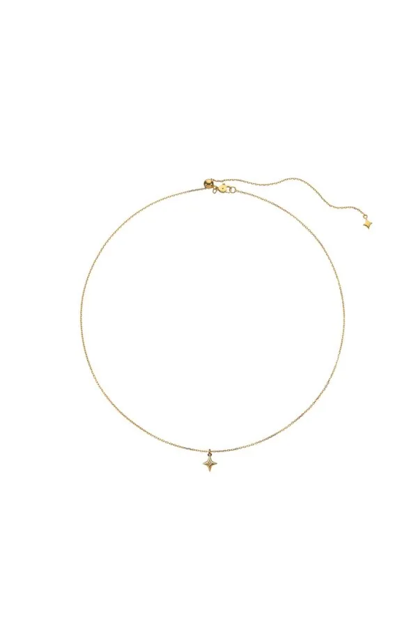 Exclusive Necklaces Mini Star Pendant, diamonds, yellow gold from Guzema