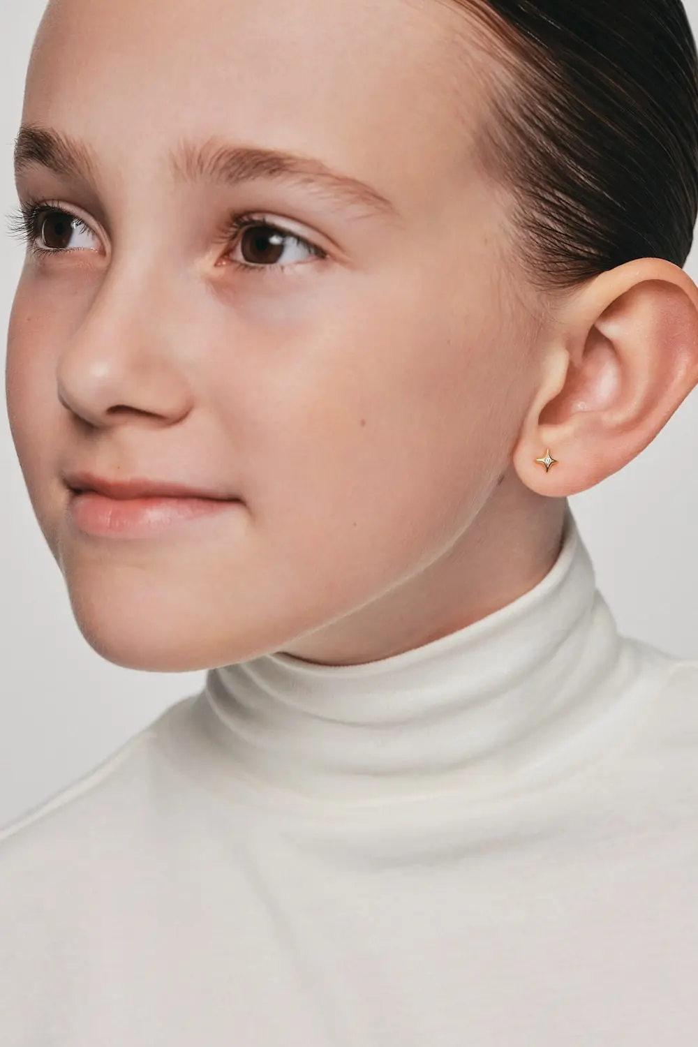 Earrings Mini Star Stud Earrings, yellow gold for stylish and elegant looks